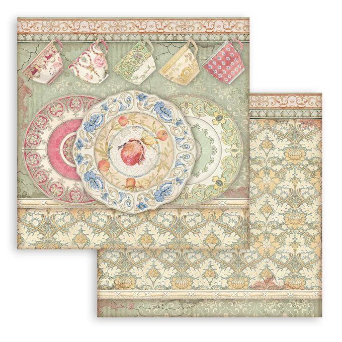 Collection Casa granada, 30x30cm - 10 feuilles motif recto verso - Stamperia - 190g