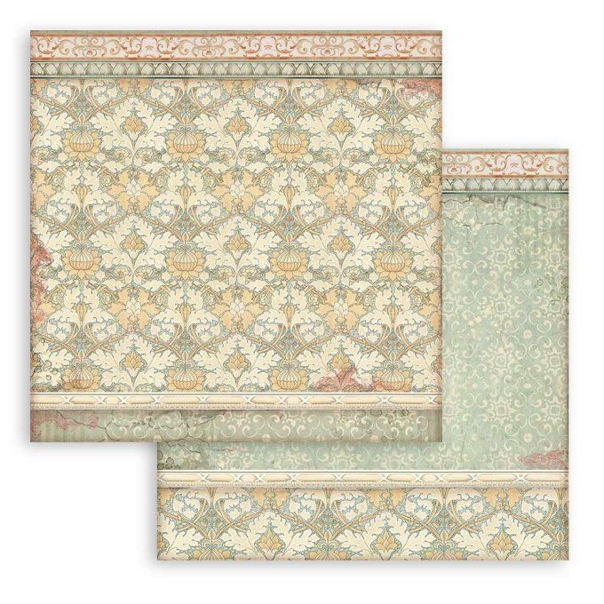 Collection Casa granada, backgrounds, 30x30cm - 10 feuilles motif recto verso - Stamperia - 190g