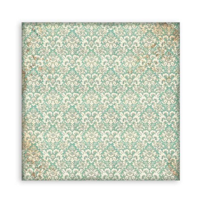 4 tissus polyester, collection : Christmas greetings - Stamperia - dimension : 30x30cm
