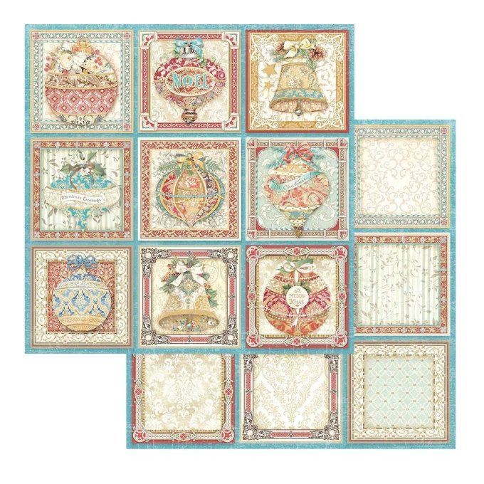 Collection Christmas greetings, 30x30cm - 10 feuilles motif recto verso - Stamperia - 190g