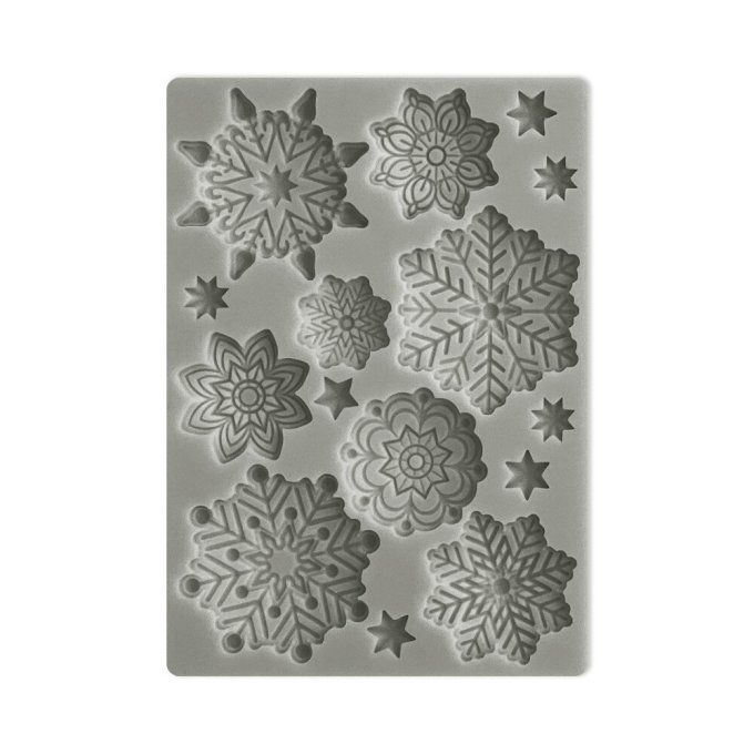 Moule en silicone, Snowflakes,  Stampéria - format A6  - 10.5x14.8cm