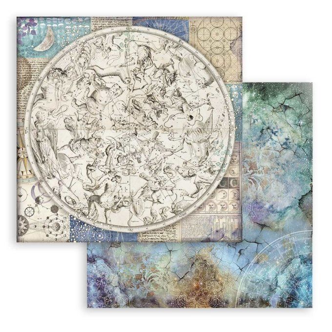 Collection Cosmos Infinity, 20x20cm - 10 feuilles motif recto verso - Stamperia - 190g