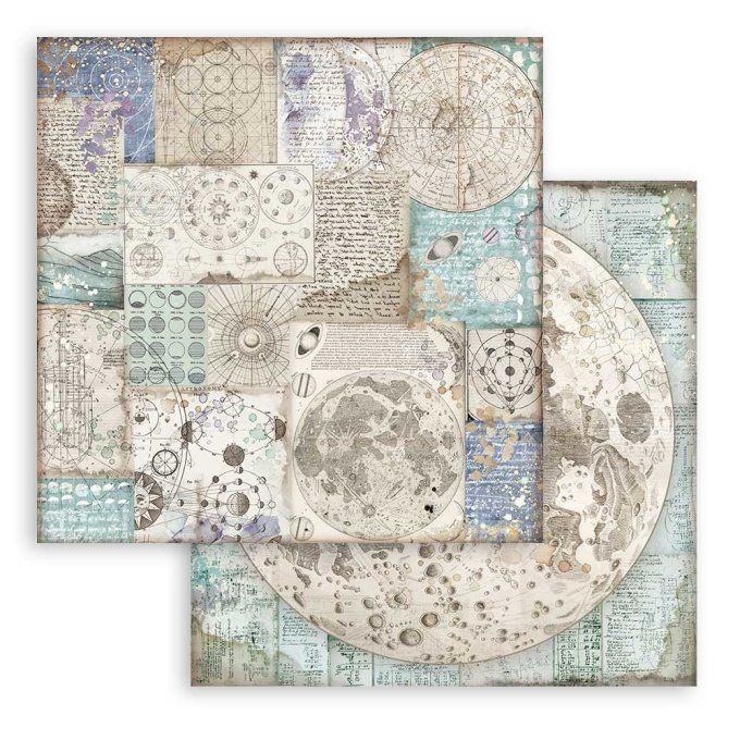Collection Cosmos Infinity, 20x20cm - 10 feuilles motif recto verso - Stamperia - 190g - Background
