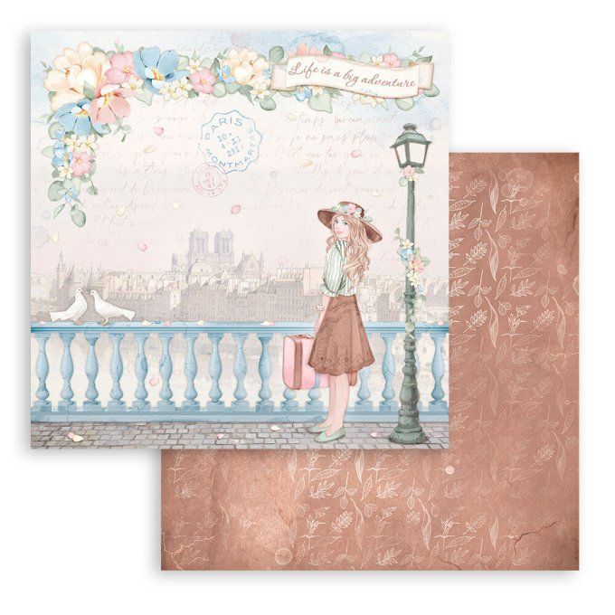 Collection Oh là là, 20x20cm - 10 feuilles motif recto verso - Stamperia - 190g