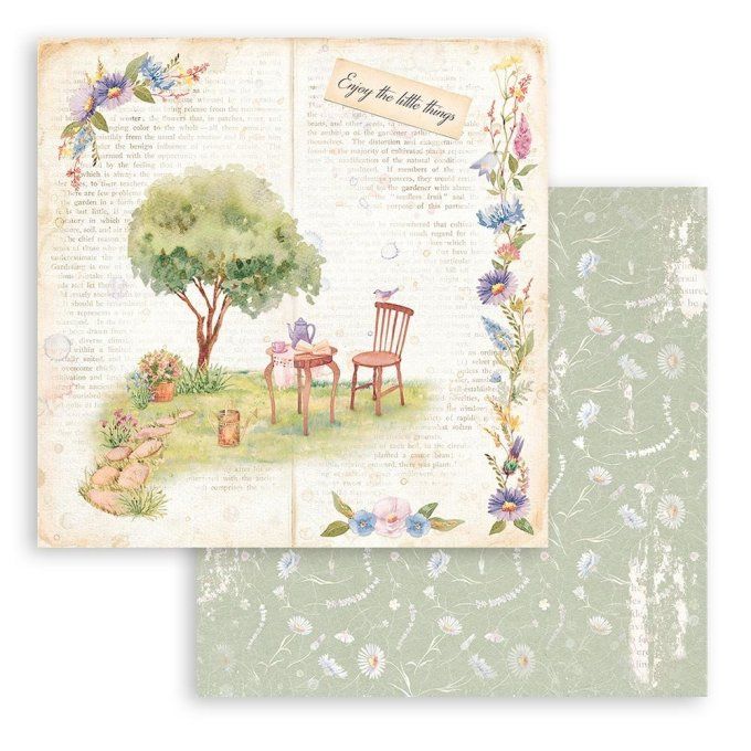 Collection Welcome Home, 20x20cm - 10 feuilles motif recto verso - Stamperia - 190g