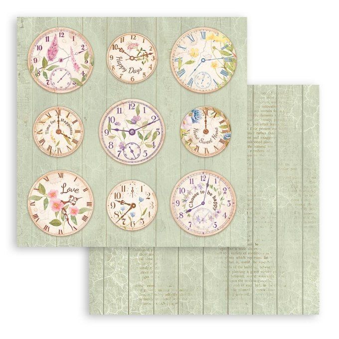 Collection Welcome Home, 20x20cm - 10 feuilles motif recto verso - Stamperia - 190g