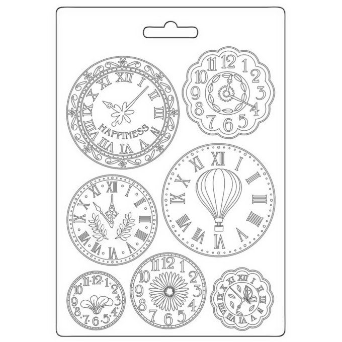 Moule thermoformé, Welcome home,  Stampéria - format A5  - Clock