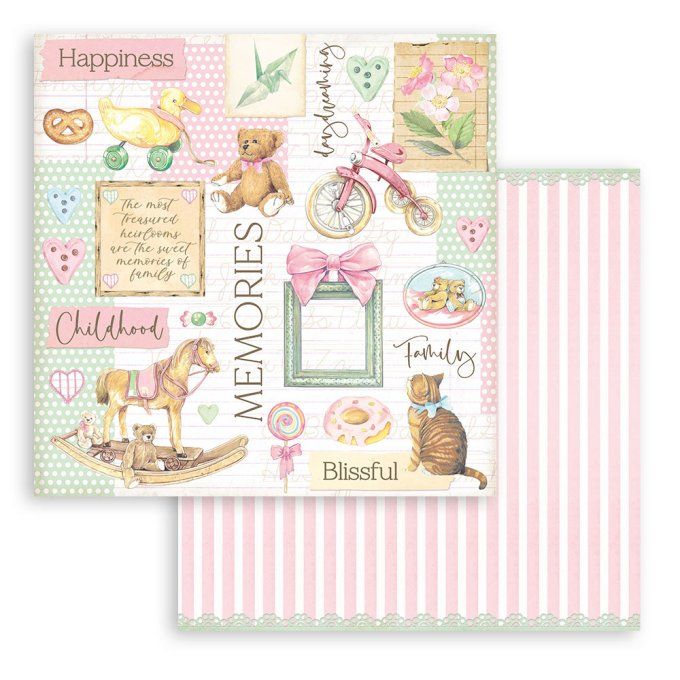 Collection Daydream, 30x30cm - 10 feuilles motif recto verso - Stamperia - 190g