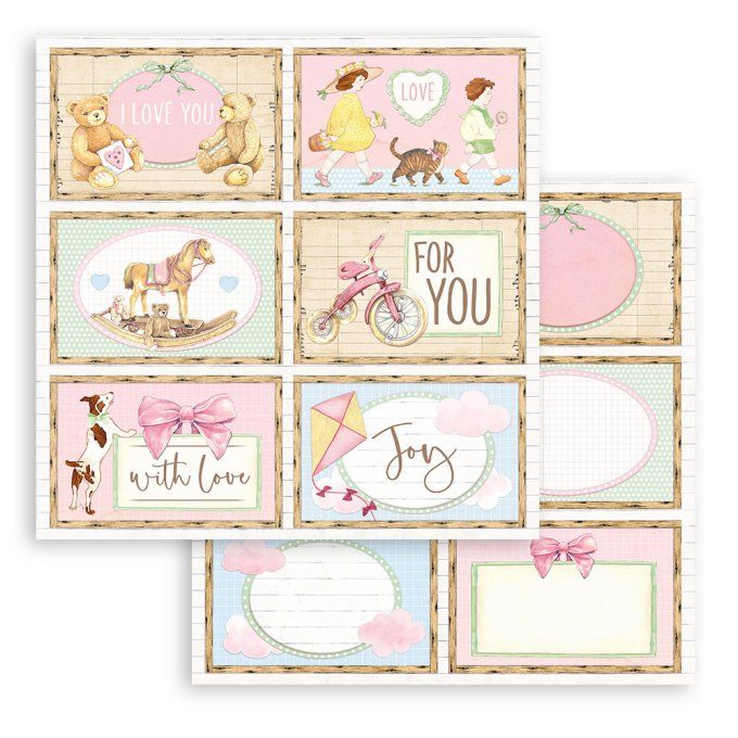 Collection Daydream, 20x20cm - 10 feuilles motif recto verso - Stamperia - 190g