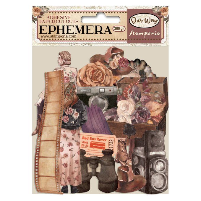 Die-cuts adhésifs, épaisseur 300g, collection : Our way - Stamperia 