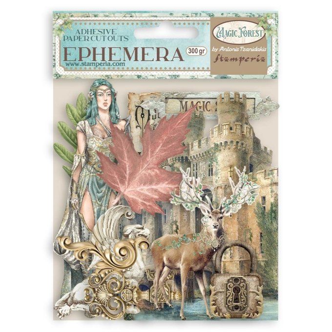 Die-cuts autocollants, collection : Magic Forest - Stamperia 