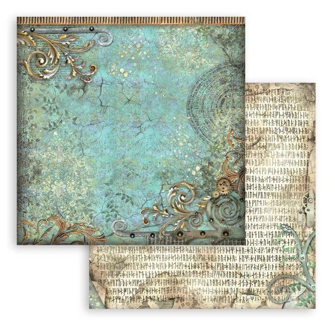 Collection Magic Forest, background, 30x30cm - 10 feuilles motif recto verso - Stamperia - 190g 