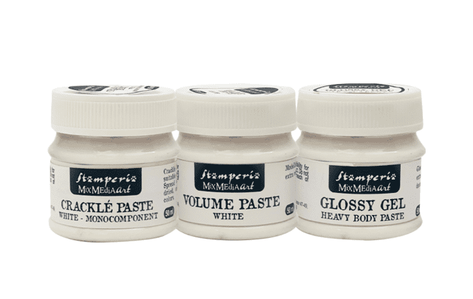 3 petits pots de pâte de structure, Stamperia, 3x50ml
