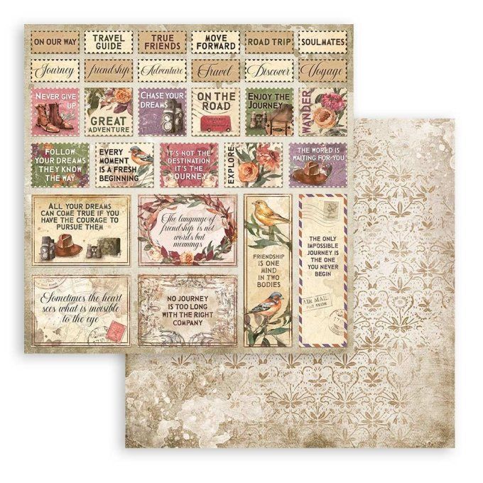 Collection Our way, 30x30cm - 10 feuilles motif recto verso - Stamperia