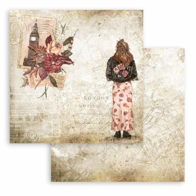 Collection Our way, 20x20cm - 10 feuilles motif recto verso - Stamperia