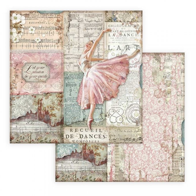 Collection Passion, 30x30cm - 10 feuilles motif recto verso - Stamperia