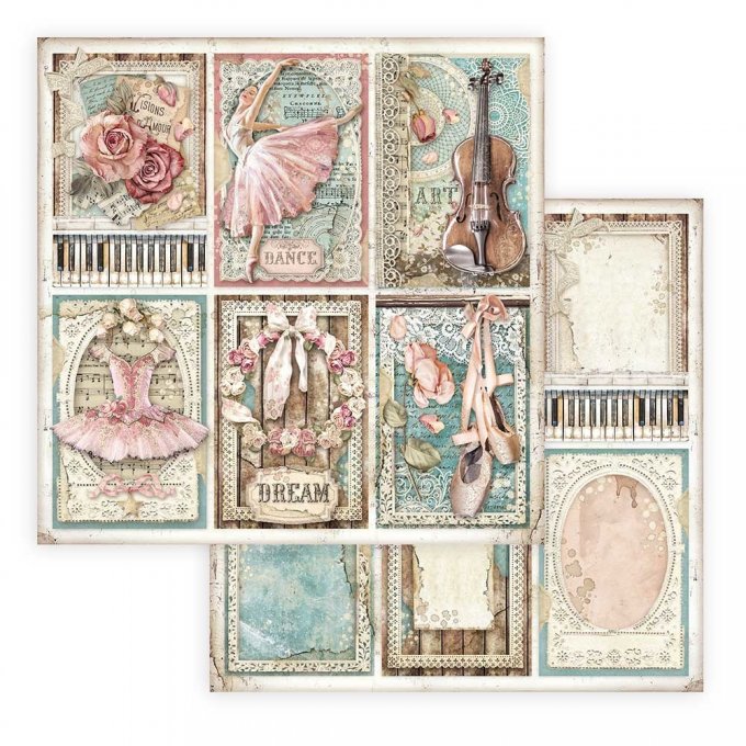 Collection Passion, 30x30cm - 10 feuilles motif recto verso - Stamperia