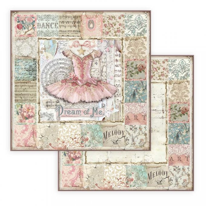Collection Passion, 20x20cm - 10 feuilles motif recto verso - Stamperia
