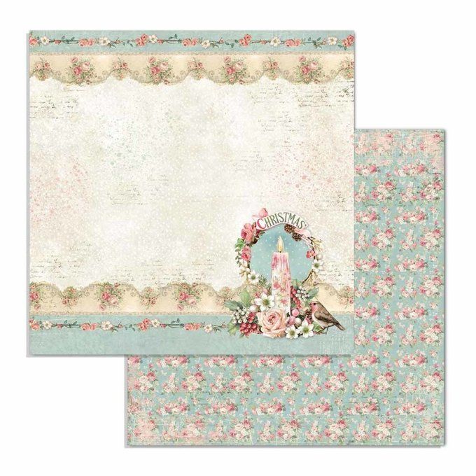 Collection Pink christmas, 30x30cm - 10 feuilles motif recto verso - Stamperia - 190g