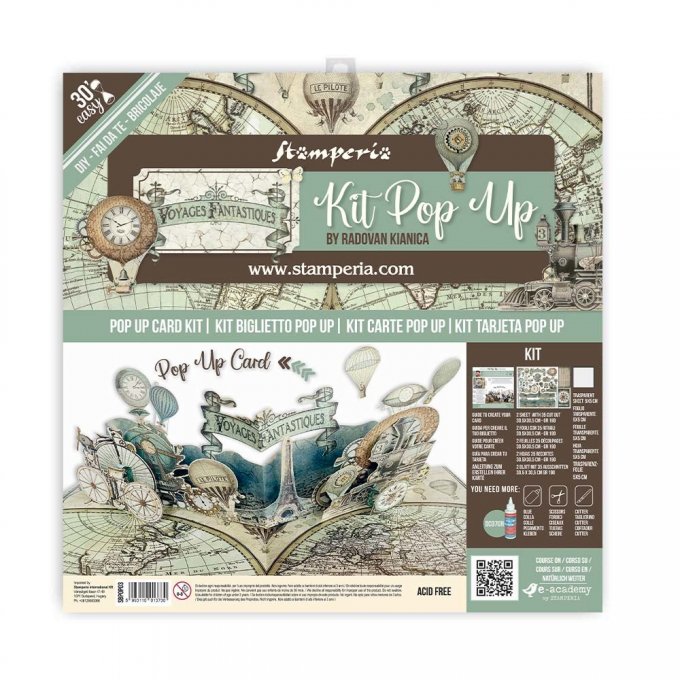 Kit pop up - Stamperia - Voyages fantastiques