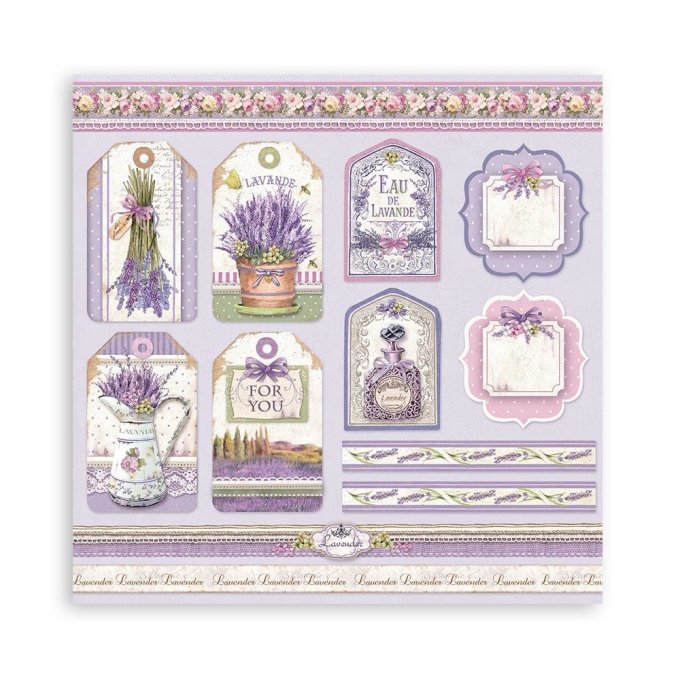 Papier scrapbooking, 30X30cm, Provence  - Stamperia