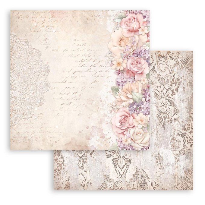 Collection Romance forever, 20x20cm - 10 feuilles motif recto verso - Stamperia