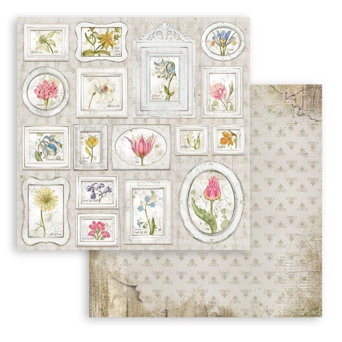 Collection Garden House, 30x30cm - 10 feuilles motif recto verso - Stamperia - 190g