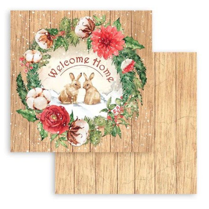 Collection Home for the holidays, 30x30cm - 10 feuilles motif recto verso - Stamperia - 190g