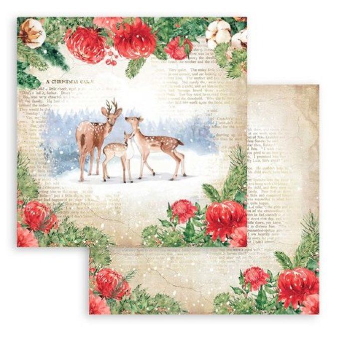 Collection Home for the holidays, 30x30cm - 10 feuilles motif recto verso - Stamperia - 190g