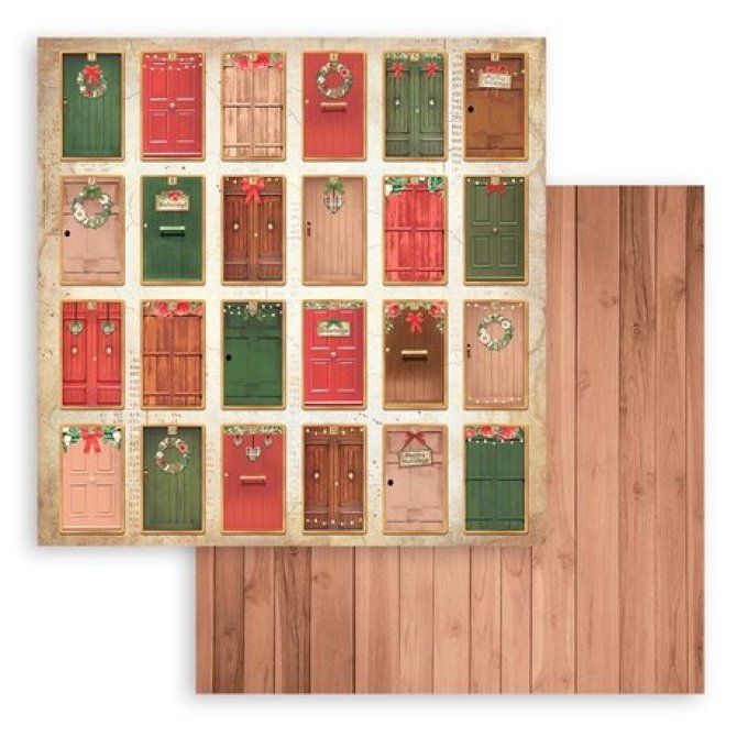 Collection Home for the holidays, 30x30cm - 10 feuilles motif recto verso - Stamperia - 190g