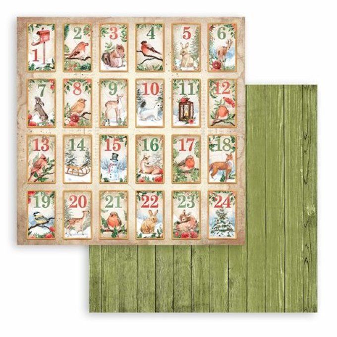 Collection Home for the holidays, 30x30cm - 10 feuilles motif recto verso - Stamperia - 190g