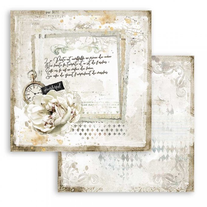 Collection Journal, 30x30cm - 10 feuilles motif recto verso - Stamperia