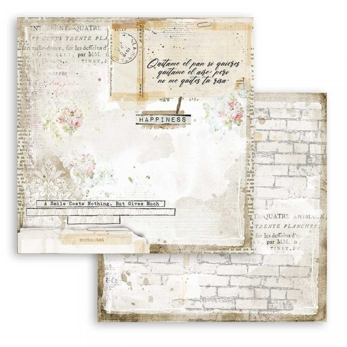 Collection Journal, 30x30cm - 10 feuilles motif recto verso - Stamperia