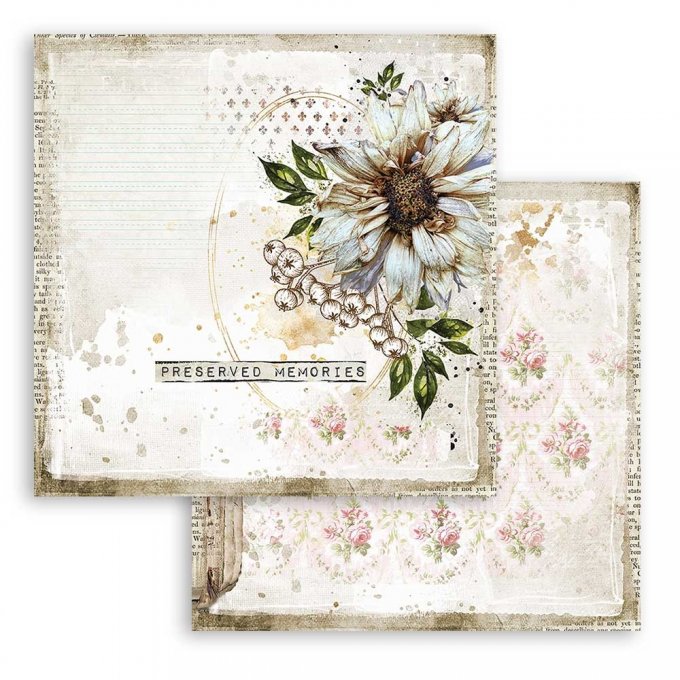 Collection Journal, 30x30cm - 10 feuilles motif recto verso - Stamperia