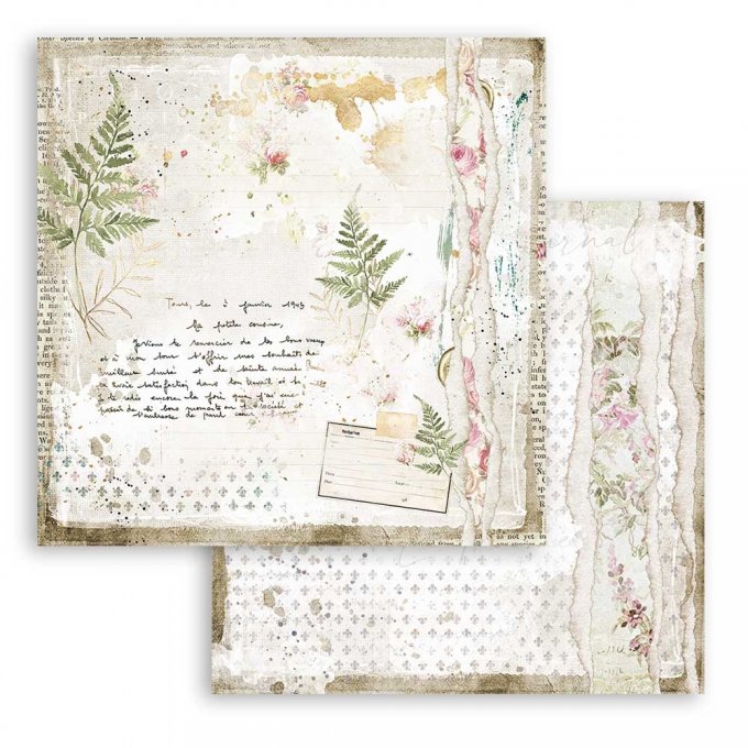 Collection Journal, 30x30cm - 10 feuilles motif recto verso - Stamperia