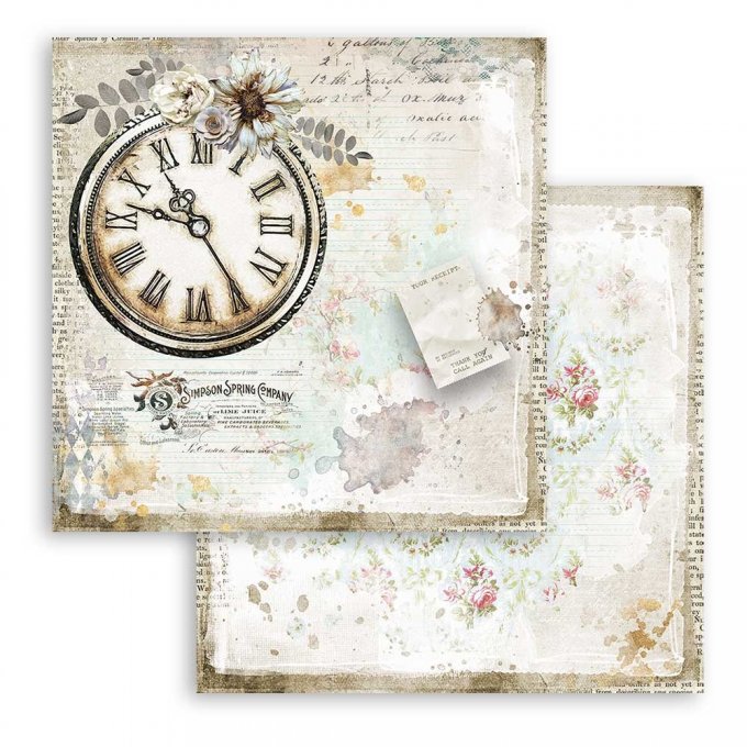 Collection Journal, 30x30cm - 10 feuilles motif recto verso - Stamperia