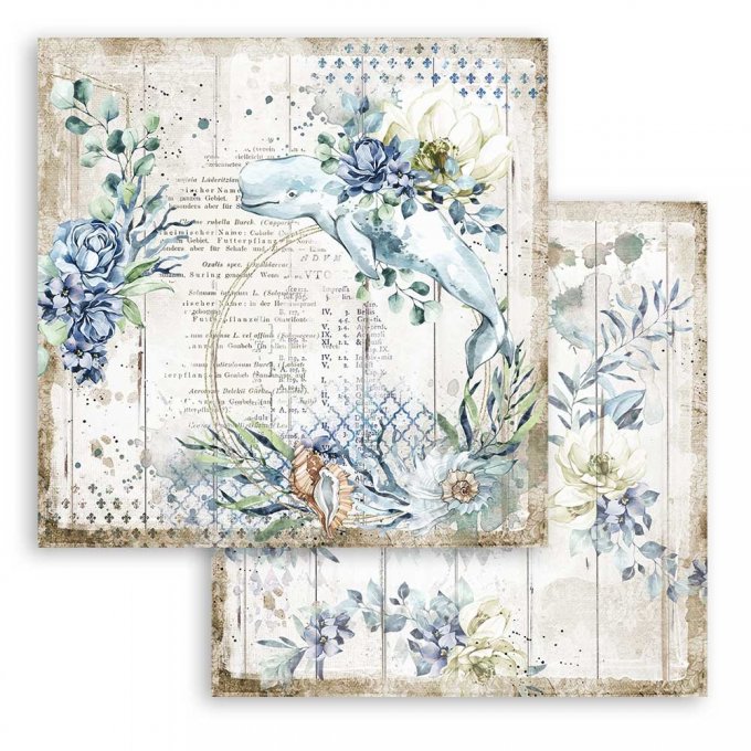 Collection Sea dream, 30x30cm - 10 feuilles motif recto verso - Stamperia