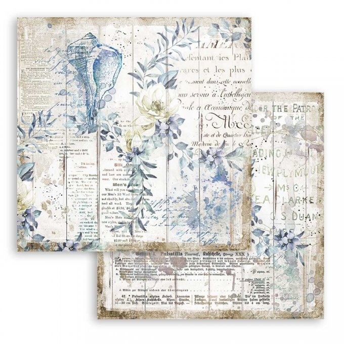 Collection Sea dream, 30x30cm - 10 feuilles motif recto verso - Stamperia