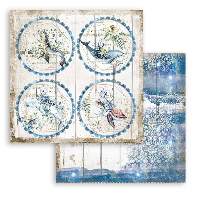 Collection Sea dream, 30x30cm - 10 feuilles motif recto verso - Stamperia