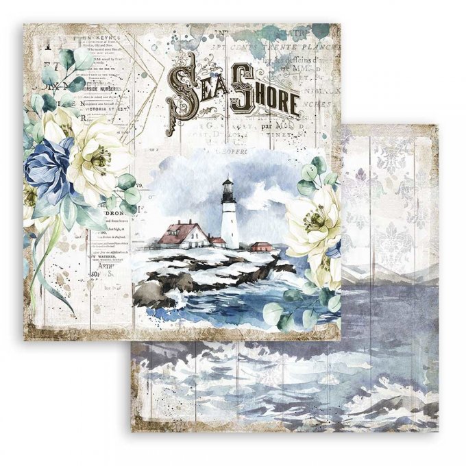 Collection Sea dream, 30x30cm - 10 feuilles motif recto verso - Stamperia