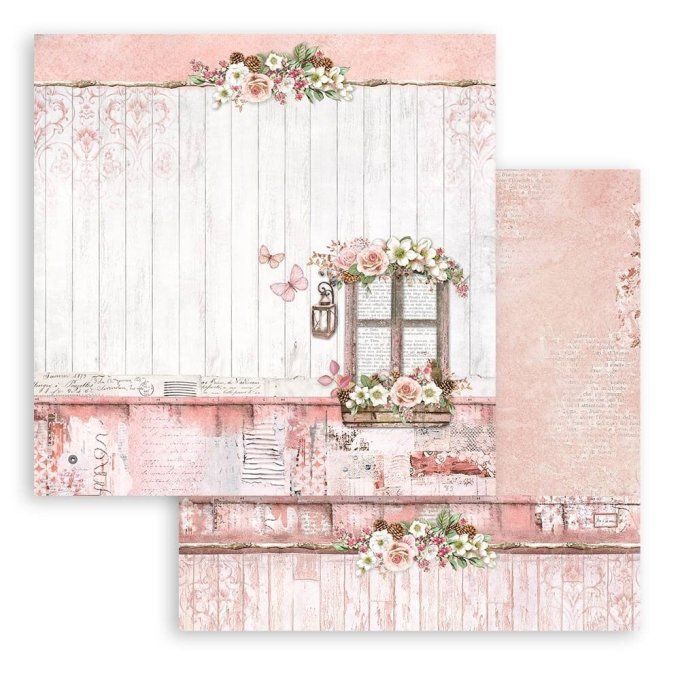 Collection Roseland, 20x20cm - 10 feuilles motif recto verso - Stamperia - 190g