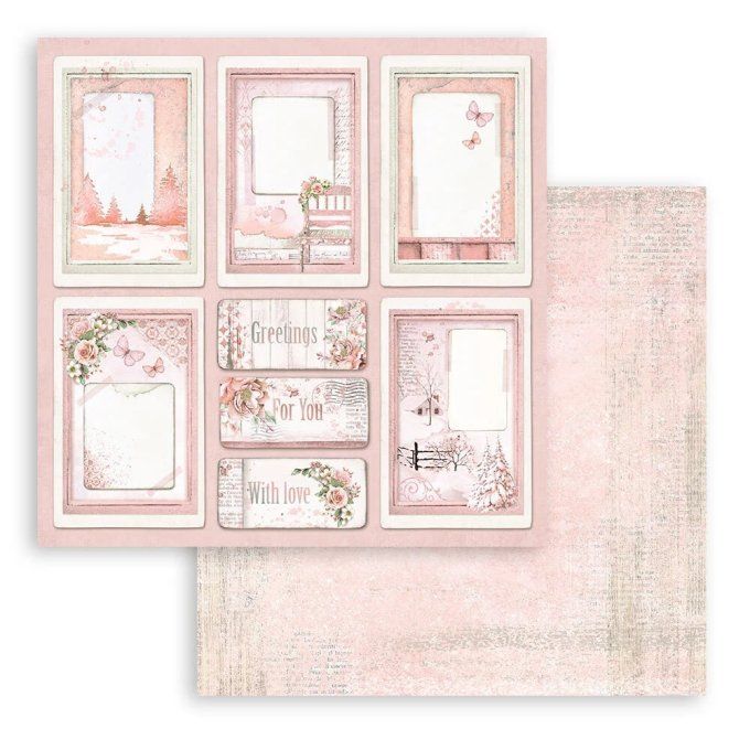 Collection Roseland, 20x20cm - 10 feuilles motif recto verso - Stamperia - 190g