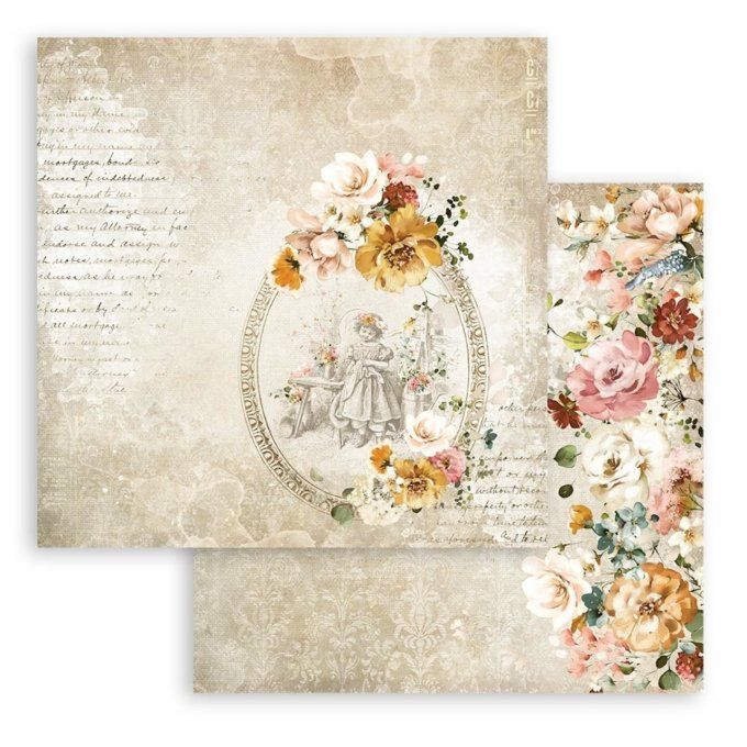 Collection Garden of promises, 30x30cm - 10 feuilles motif recto verso - Stamperia - 190g