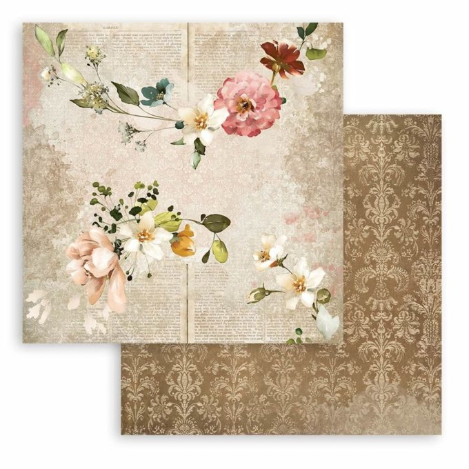 Collection Garden of promises, 20x20cm - 10 feuilles motif recto verso - Stamperia - 190g 