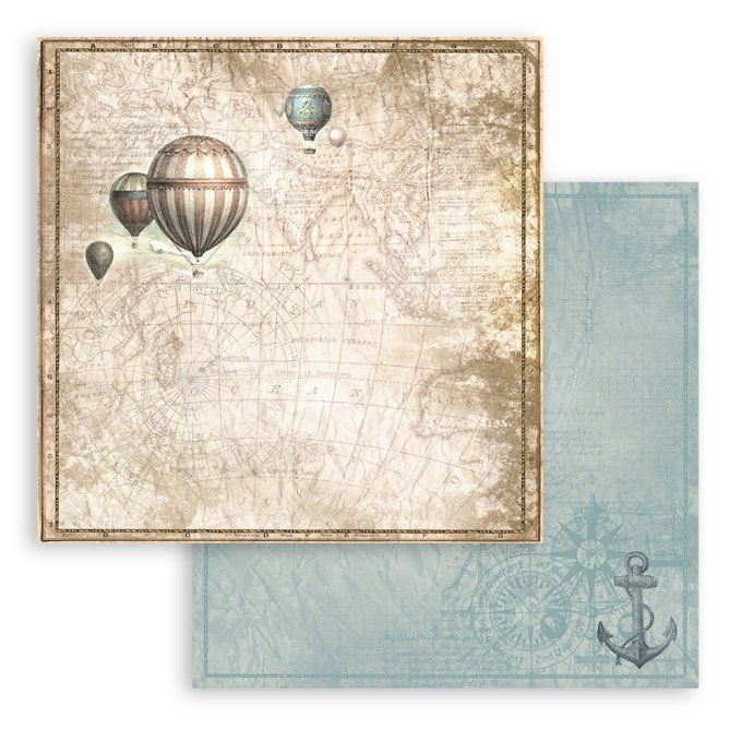 Collection Sea land, 20x20cm - 10 feuilles motif recto verso - Stamperia