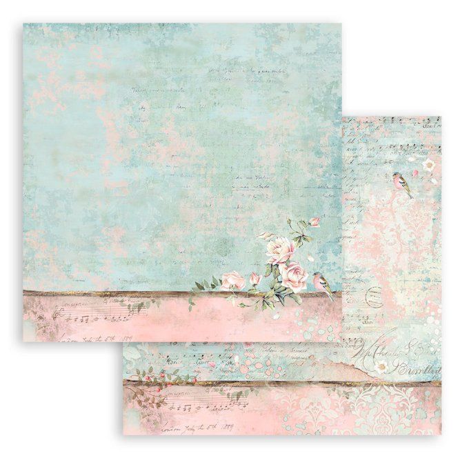 Collection Sweet winter, 30x30cm - 10 feuilles motif recto verso - Stamperia - 190g - Background