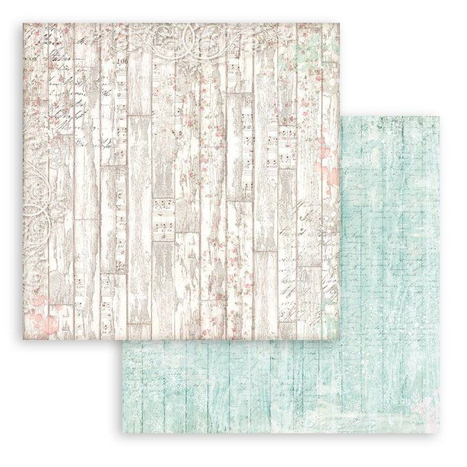 Collection Sweet winter, 30x30cm - 10 feuilles motif recto verso - Stamperia - 190g - Background