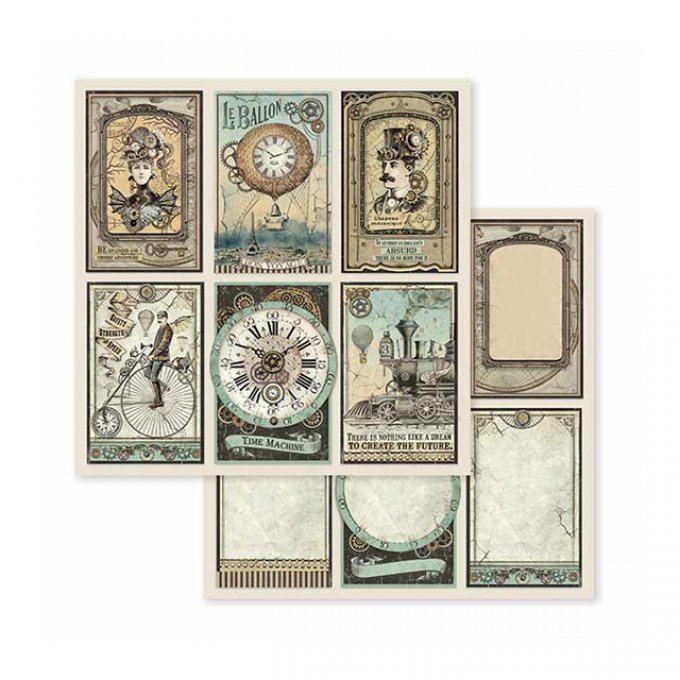 Collection Voyages fantastiques, 20x20cm - 10 feuilles motif recto verso - Stamperia