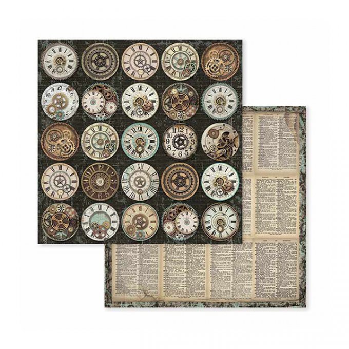 Collection Voyages fantastiques, 20x20cm - 10 feuilles motif recto verso - Stamperia