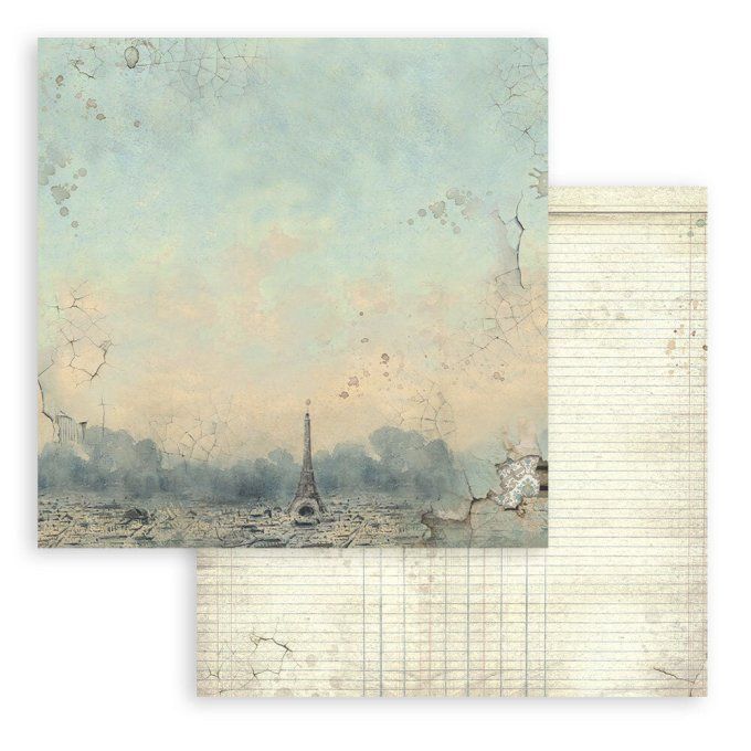 Collection Voyages fantastiques, 20x20cm - 10 feuilles motif recto verso - Stamperia - background